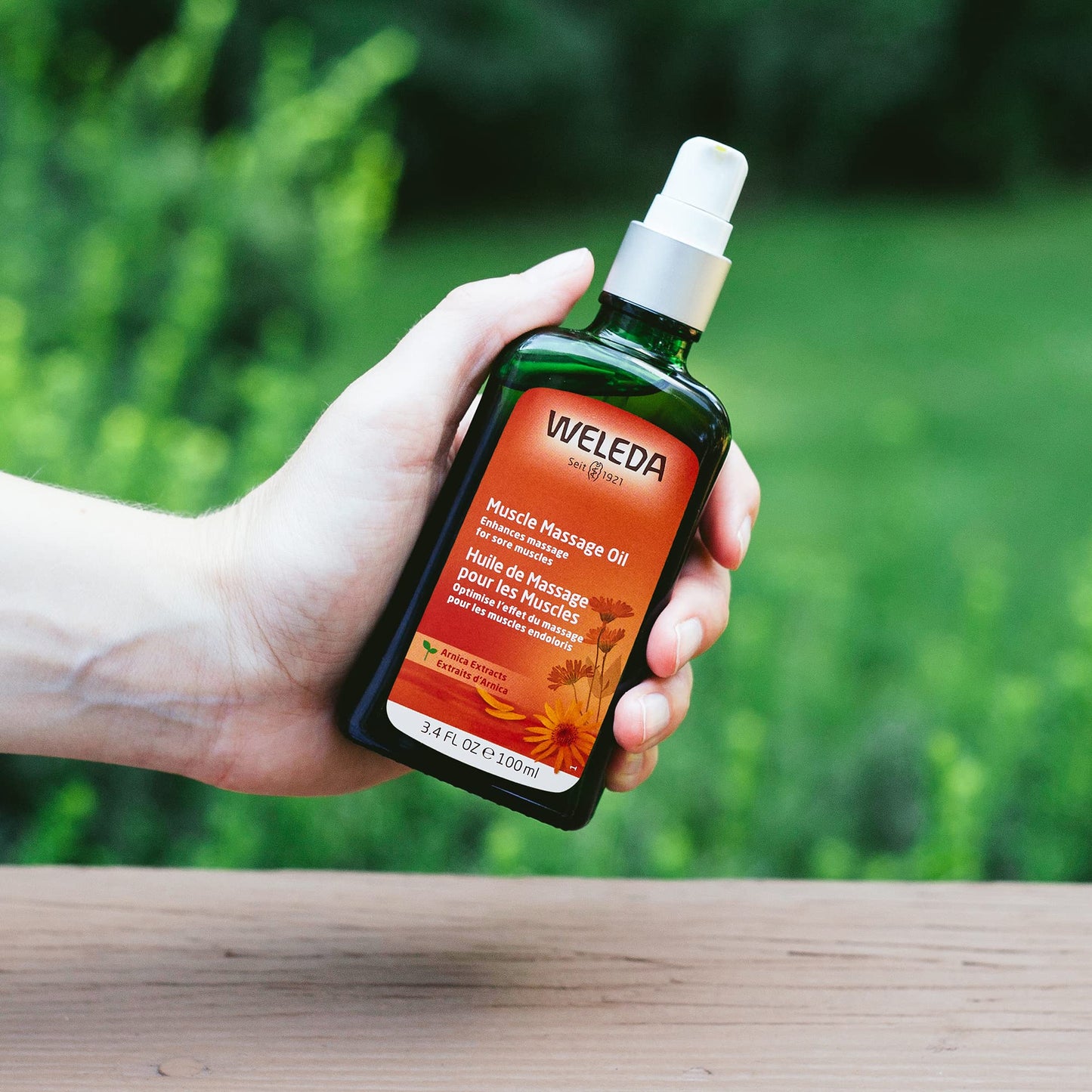 Weleda Arnica Muscle Massage Oil – 3.4 oz | Plant-Rich Oil Blend with Birch, Sunflower & Olive Oils