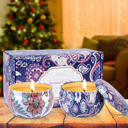 Scented Candle Gift Set for Women – 2 Pack 2.5 oz | Aromatherapy Candles