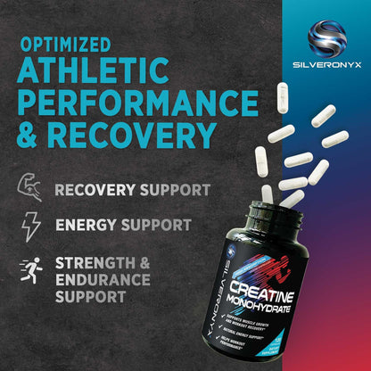 Creatine Monohydrate Capsules 3000mg – Micronized, Fast-Absorbing | 120 Caps