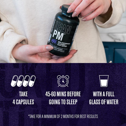 Jacked Factory Lean PM Max – Fat Burner & Sleep Support (120 Diet Pills)
