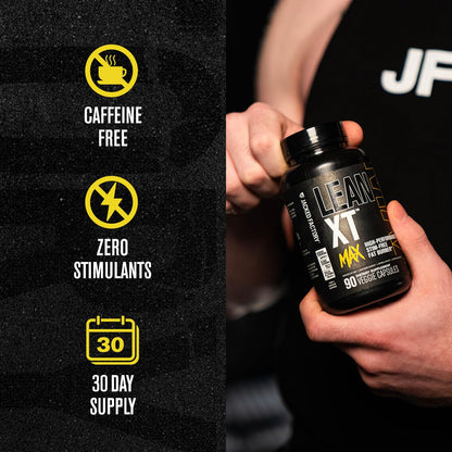 Jacked Factory Lean-XT Max – Stim-Free Fat Burner with Carnipure, InnoSlim & ForsLean | 90 Count