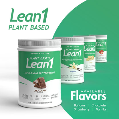 Lean1 Plant-Based Meal Replacement Protein Powder – Chocolate, 15-Serving Tub | Nutrition53