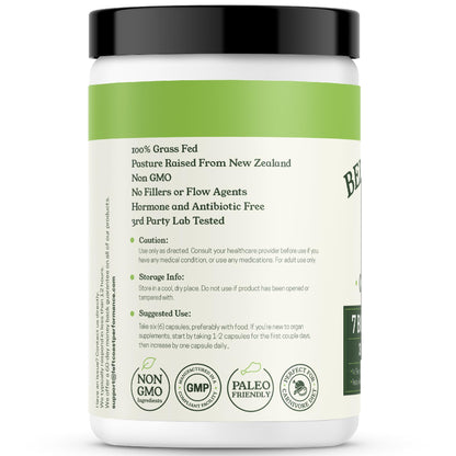 Left Coast Performance Beef Organ Complex | Grass-Fed NZ, 360ct, Non-GMO