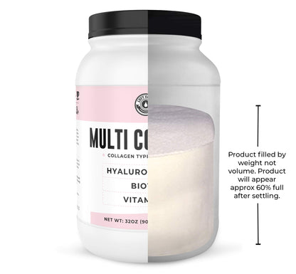 Left Coast Performance Multi Collagen Powder 2lb with Biotin, Hyaluronic Acid & Vitamin C