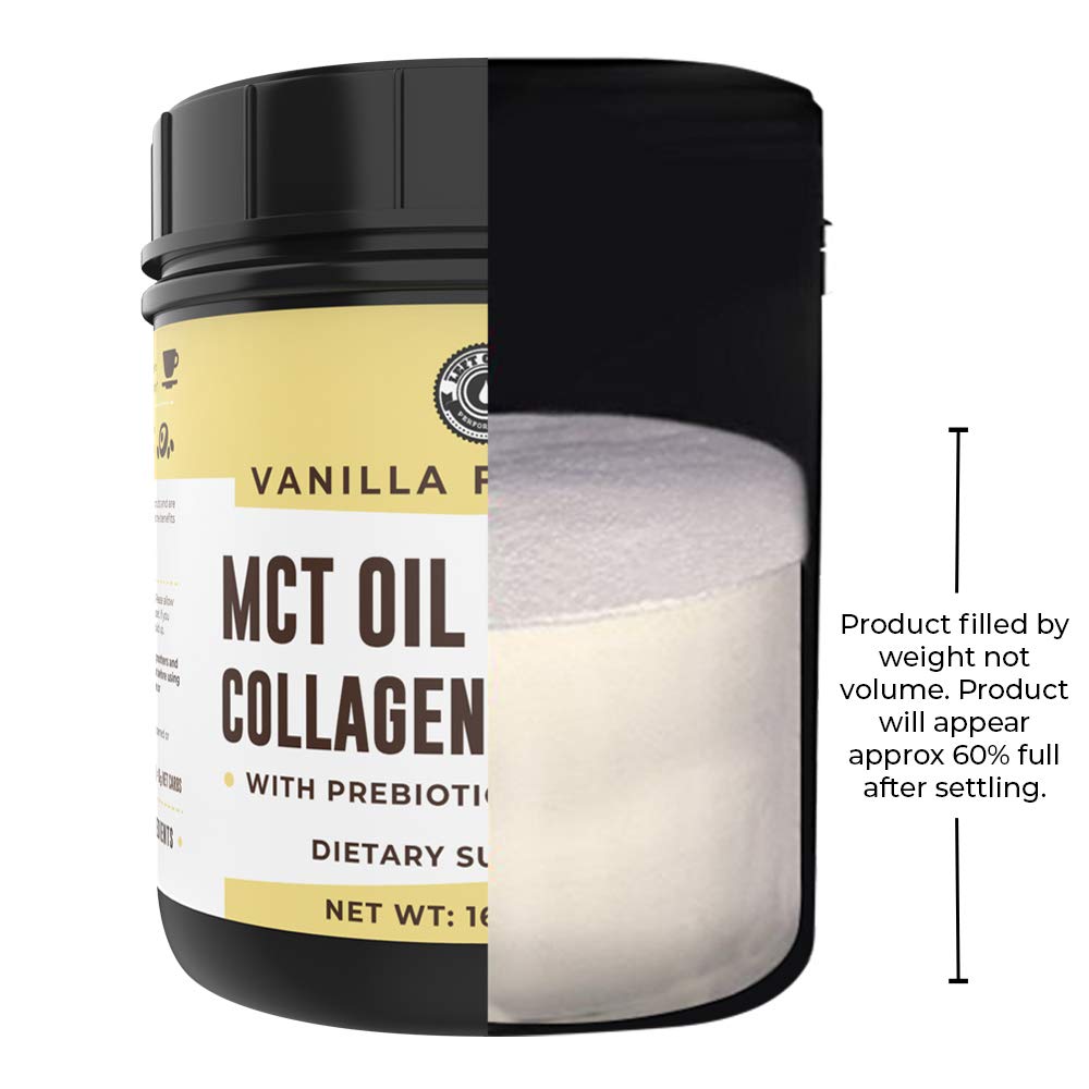 Left Coast Performance MCT Oil Powder with Acacia Fiber & Collagen – Vanilla, 16 oz