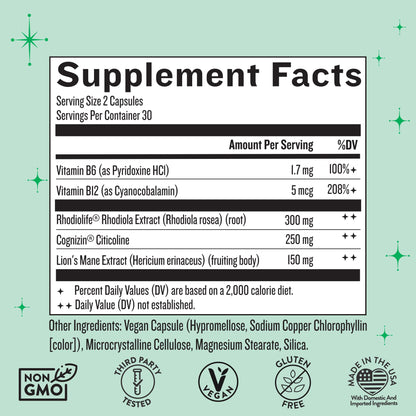 Legendairy Milk Clever Girl: Focus Support with Lion’s Mane & Citicoline | Memory & Mental Clarity for Women | 30 Servings