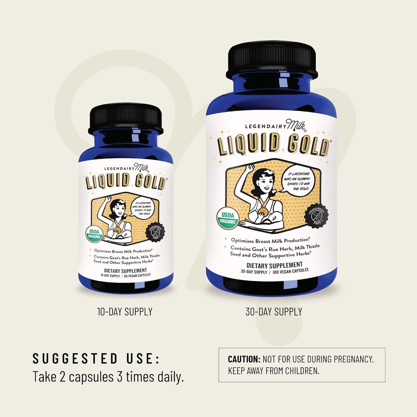Legendairy Milk Liquid Gold Lactation Support – Organic Goats Rue, Milk Thistle, Shatavari, Fennel, Alfalfa & Anise | 60 Count (Pack of 3)