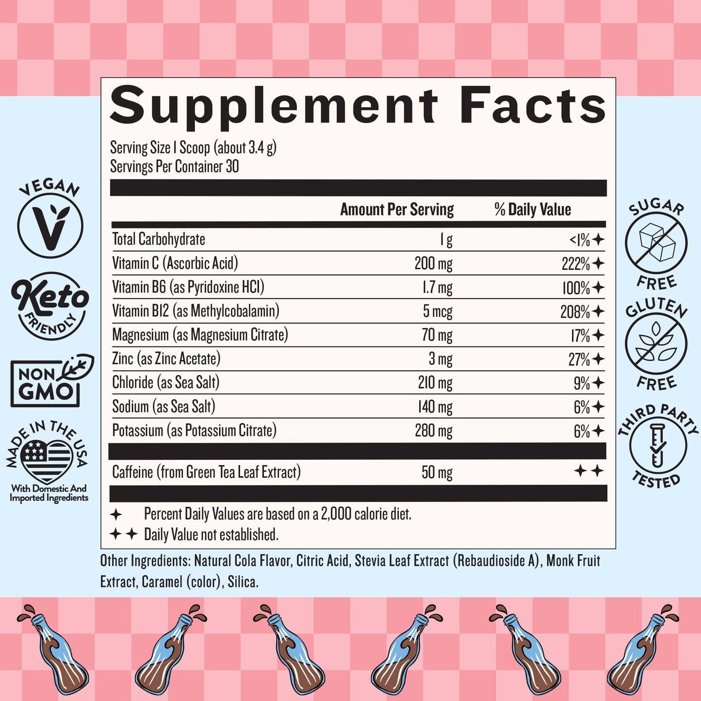 Legendairy Milk She's Electric – Cola Flavor Energy Powder | Sugar Free & Calorie Free, Vitamin B6 & B12