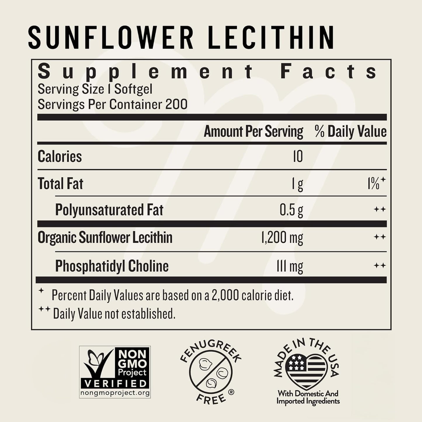 Legendairy Milk Sunflower Lecithin 1200mg – Lactation Support (200 Softgels x2, USA Made)