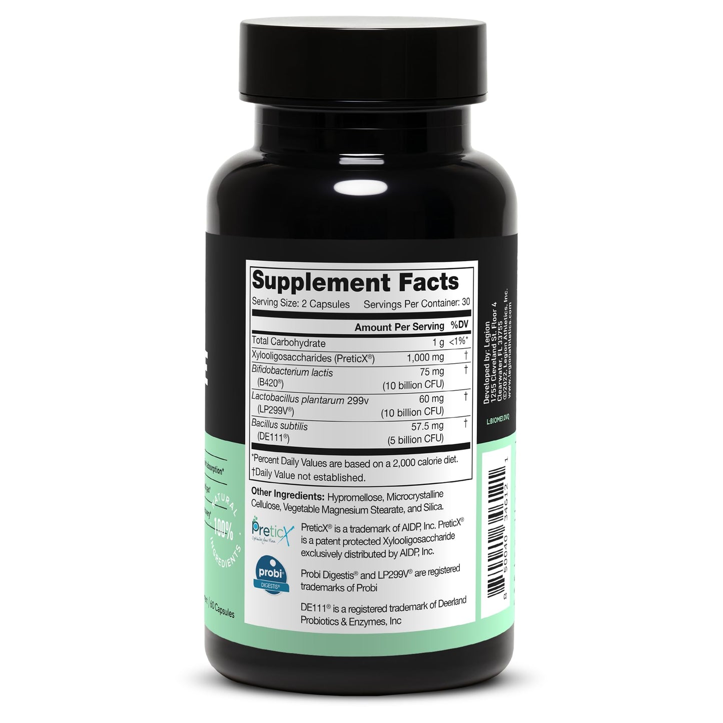 LEGION Biome Probiotic - Natural Gut Health Support for Women & Men | 30 Servings