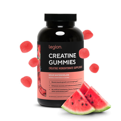 LEGION Creatine Monohydrate Gummies – Sour Watermelon, Clean Creatine for Strength & Endurance