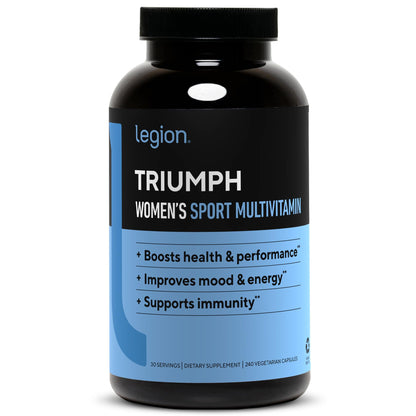 LEGION Triumph Daily Sport Multivitamin for Women – Energy, Wellness & Performance Support | 30 Servings