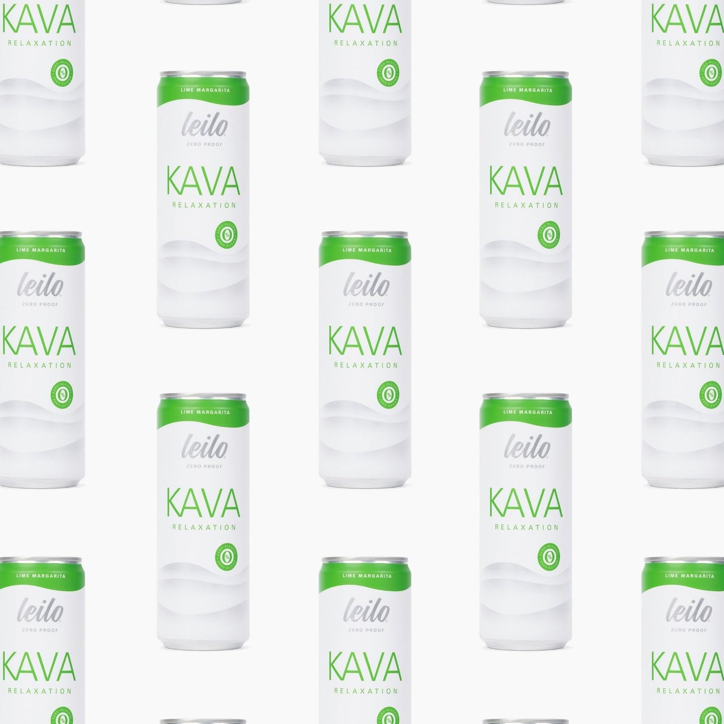 LEILO Kava Lime Margarita Mocktail – Sugar-Free, Non-Alcoholic 12-Pack (12 fl oz Cans)