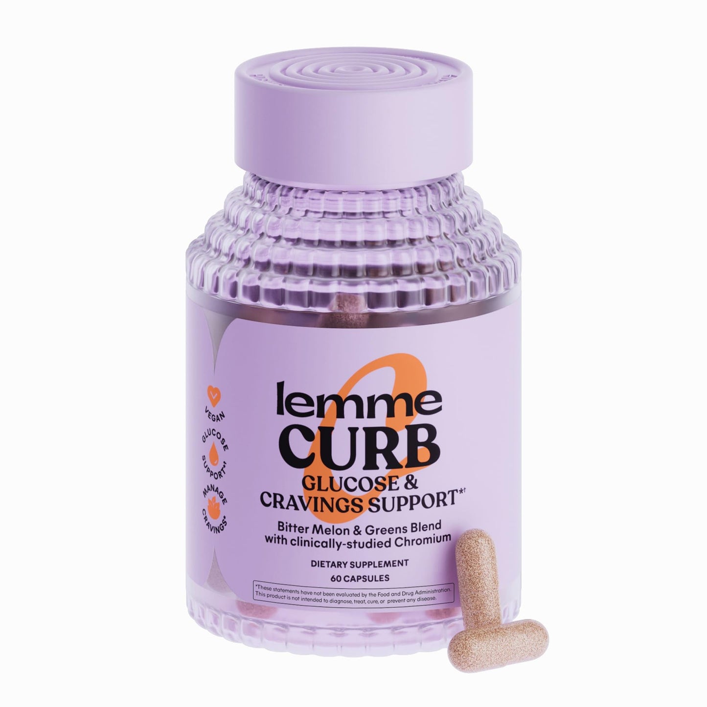 Lemme Curb Cravings & Weight Management – 30-Day Supply with Chromax Chromium Picolinate, Bitter Melon & Greens Blend
