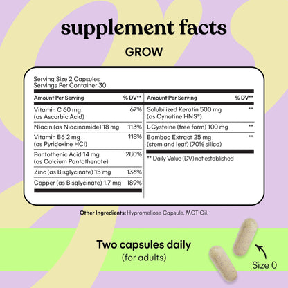 Lemme Grow Hair Supplement for Women | Keratin Complex for Thicker Hair