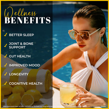LEMON & CO. Liquid Collagen for Women – 5000mg Marine Collagen, Organic Lemon & Vitamin C