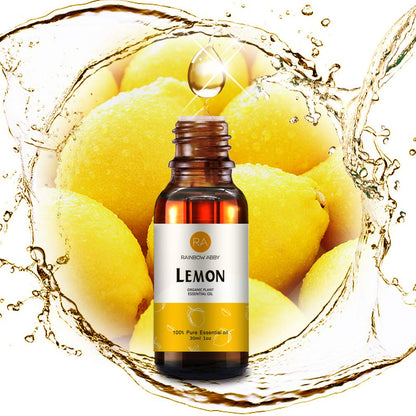 Lemon Essential Oil (30ML) – 100% Pure Organic Lemon Peel Oil for Diffuser & Massage