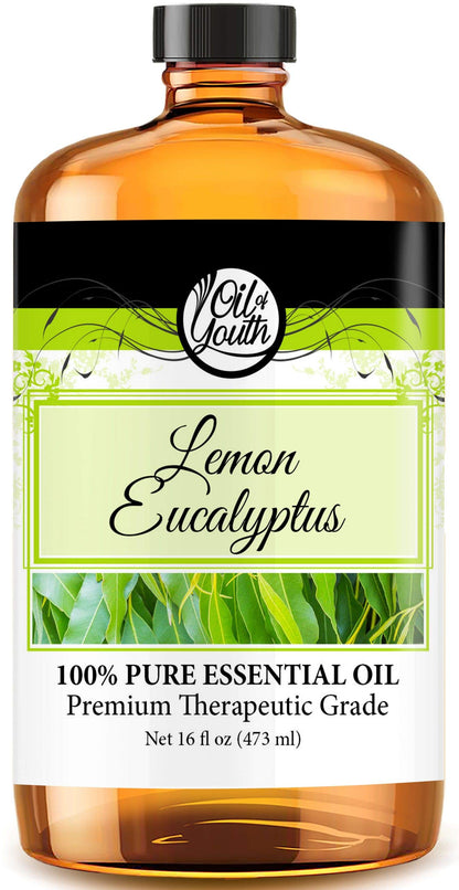 Oil of Youth Lemon Eucalyptus Essential Oil – 16oz Bulk for Aromatherapy
