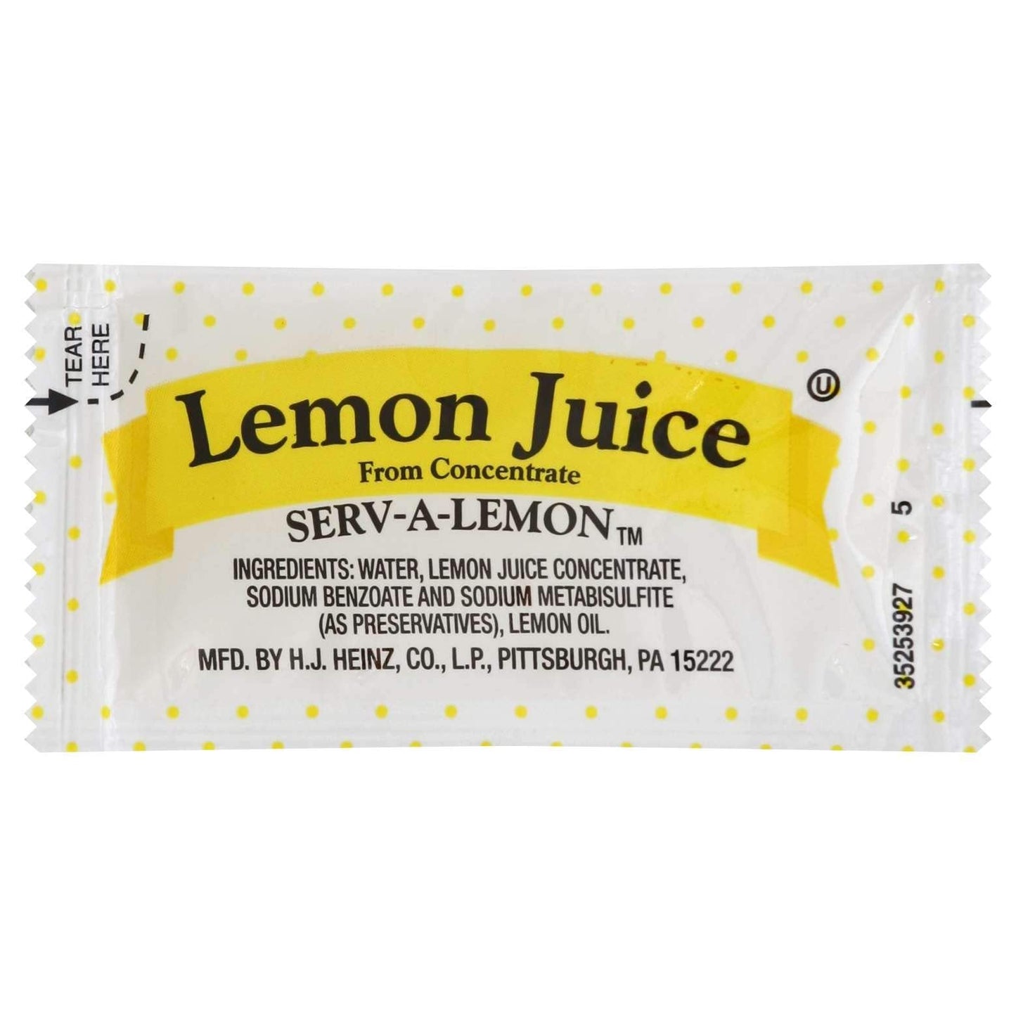 Lemon Juice Packets, 4g – 200 per Case