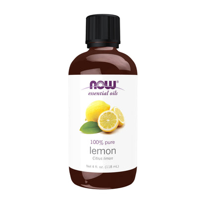NOW Foods Lemon Essential Oil - 4 oz | Pure, Cold-Pressed & Vegan