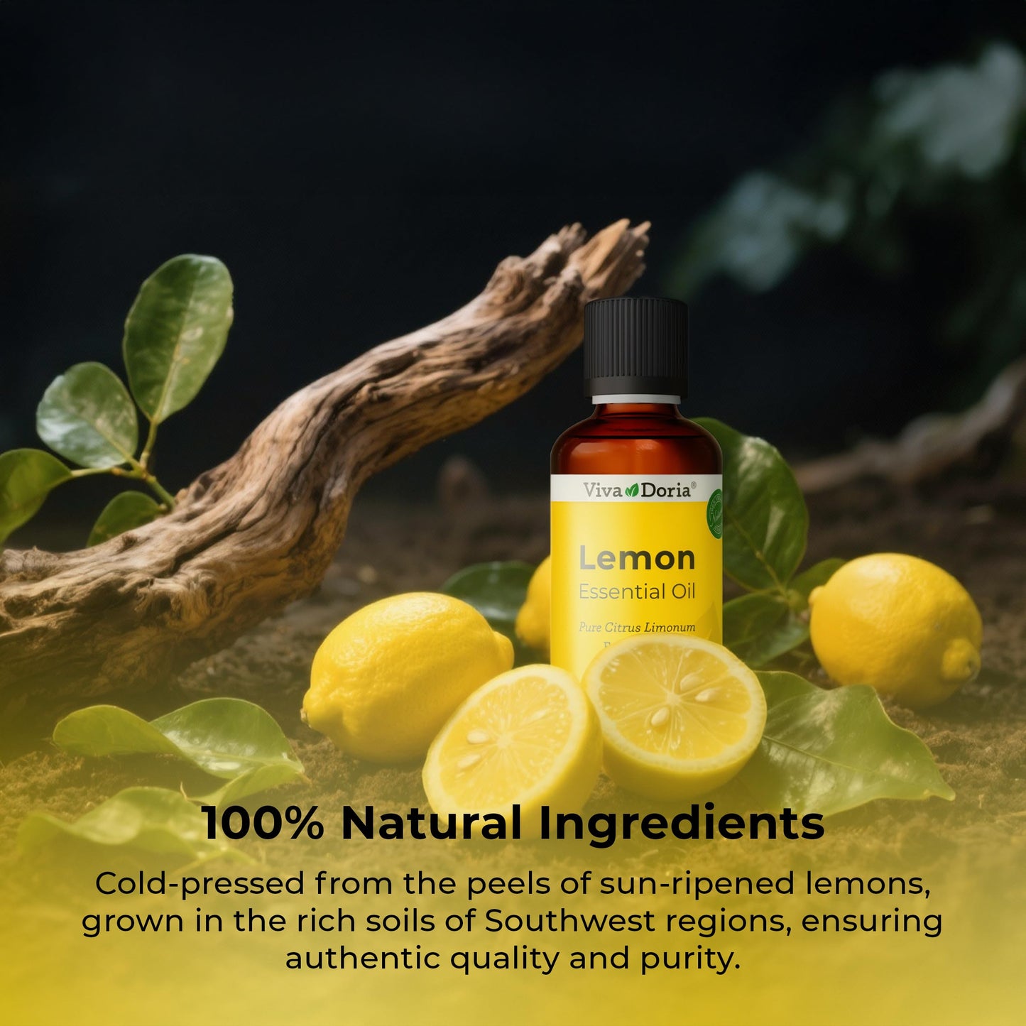 Viva Doria Lemon Essential Oil – 100% Pure, Undiluted, USA 30 mL