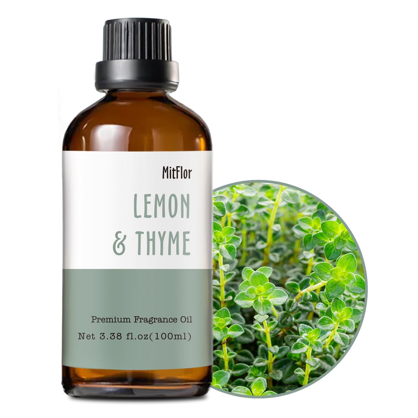 Lemon & Thyme Fragrance Oil 100ml – MitFlor Premium Grade for Soap & Candle Making
