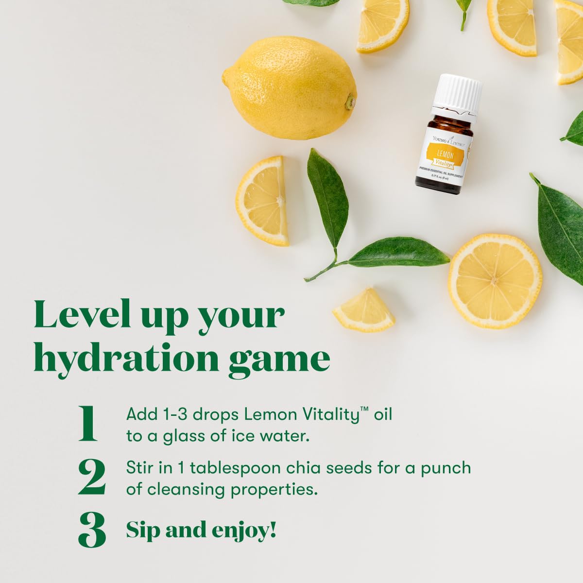 Young Living Vitality Lemon Essential Oil 5ml – 100% Pure Citrus for Cooking & Beverages