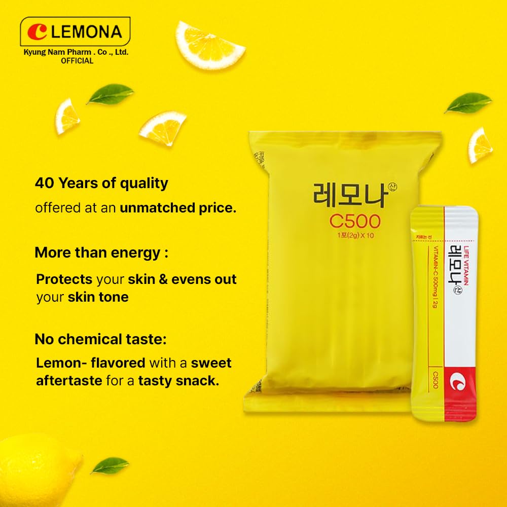 LEMONA 500mg Vitamin C Sticks – Kyung Nam Pharm | On-The-Go Immune Support