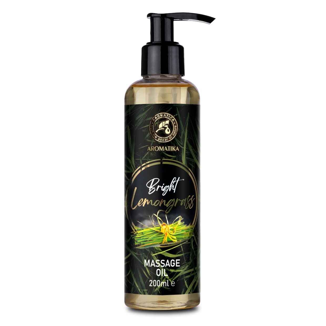 Lemongrass Massage Oil 200ml - Almond, Grapeseed & Wheat Germ - All Skin Types