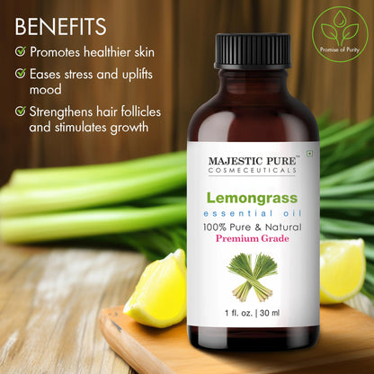 Majestic Pure Lemongrass Essential Oil – 100% Pure & Natural, 1 Fl Oz