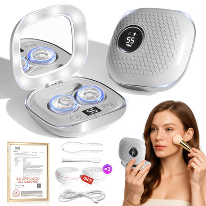 2025 Upgraded Ultrasonic Contact Lens Cleaner – 50KHz German Motor, Intelligent Chip, 3 Smart Modes, 99% Brightness, Portable Grey