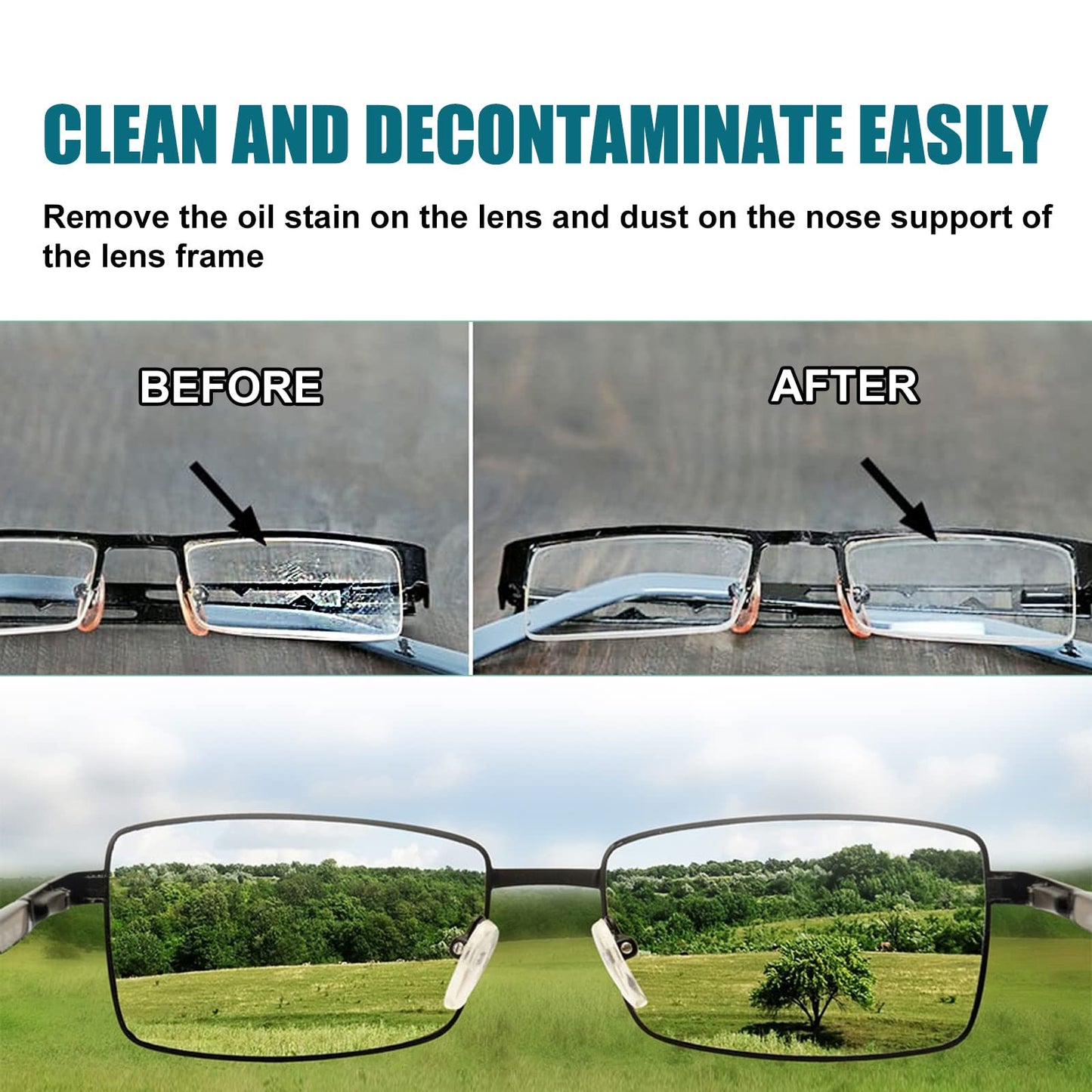 Lens Scratch Removal Spray – 2x100ml | Eyeglass Cleaner for Glasses, Sunglasses, Camera Lenses, Screens