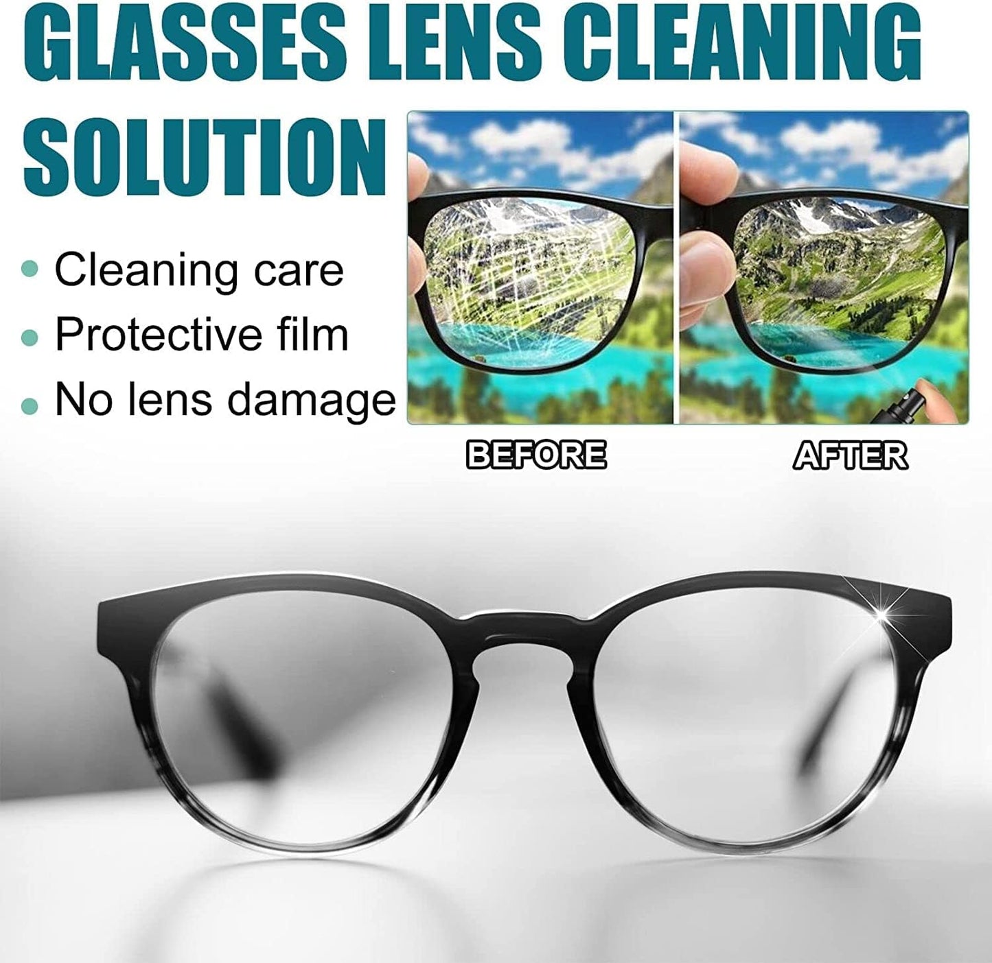 Lens Scratch Remover for Eye Glasses – Eyeglass & Lens Scratch Remover (100ml x2)