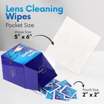 Lens Wipes for Eyeglasses: 500-Count Pre-moistened Cleaning Wipes, Scratch-Free & Streak-Free