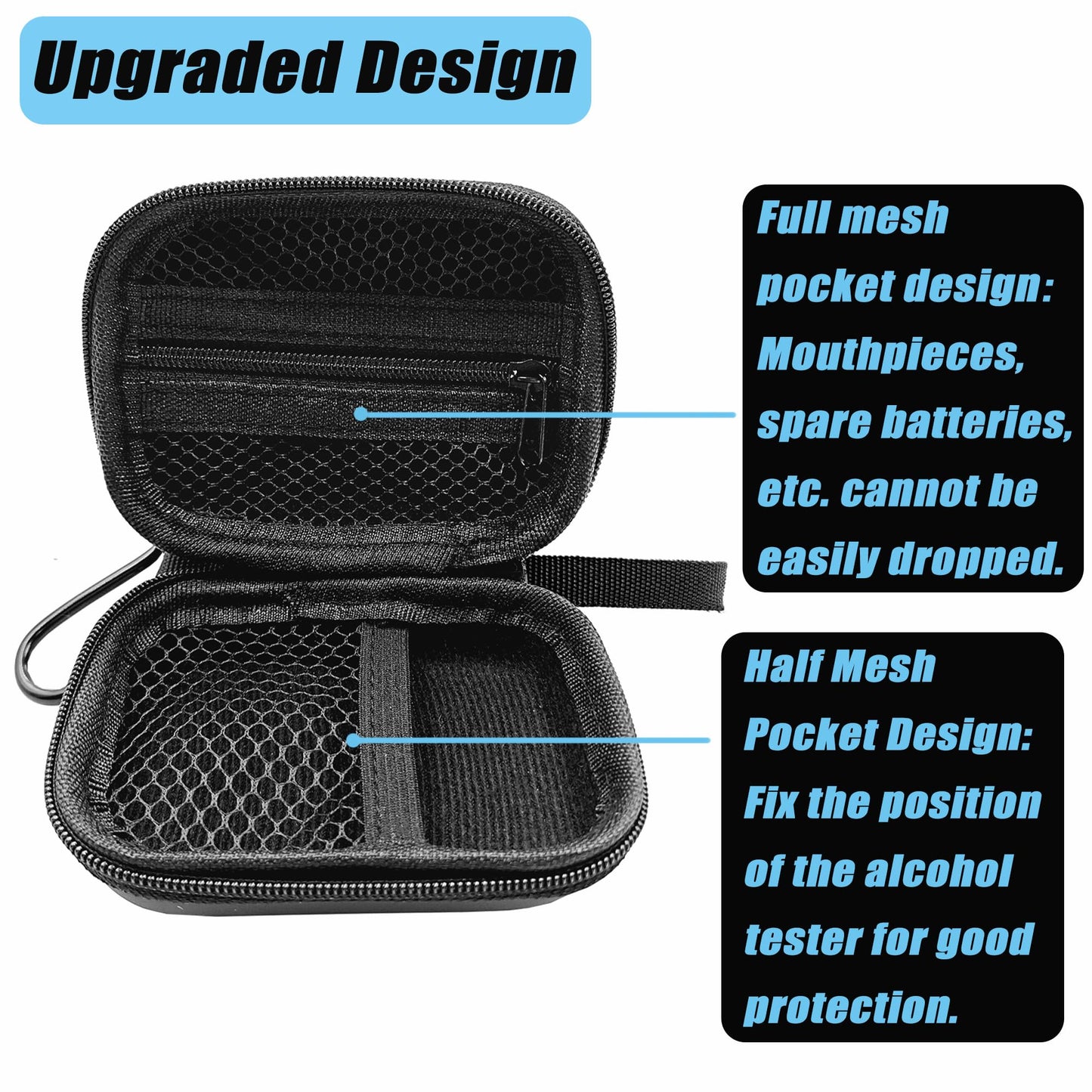 LeoTube Premium Breathalyzer Case (Black) for BACtrack C6/C8/Go/Mobile/Keychain – Case Only