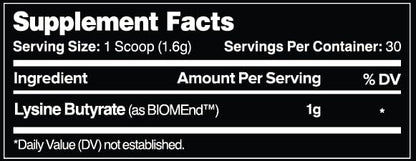 Leviathan Bloat Support with BIOMend | 1000mg Lysine Butyrate per Serving