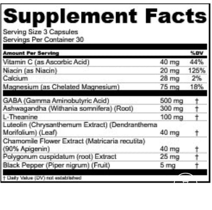 Levium Maximum Strength Stress Relief Supplement | Calming Mood Support with KSM-66 Ashwagandha, GABA & Magnesium | 90 Capsules
