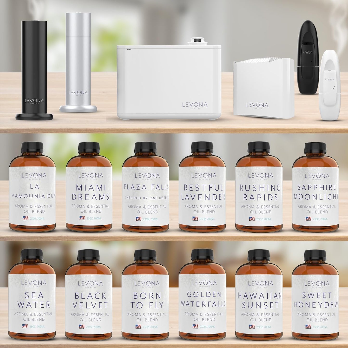 Levona Blissful Aura Diffuser Oil – Amber, Musk & Jasmine | 700ml Home Luxury Scents