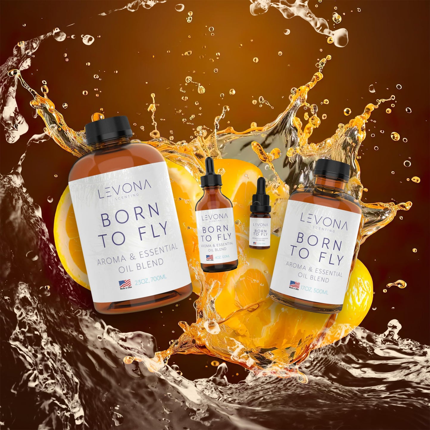 Levona Scent Essential Oil for Diffuser – Born to Fly (700 ml) | Luxury Home Fragrance
