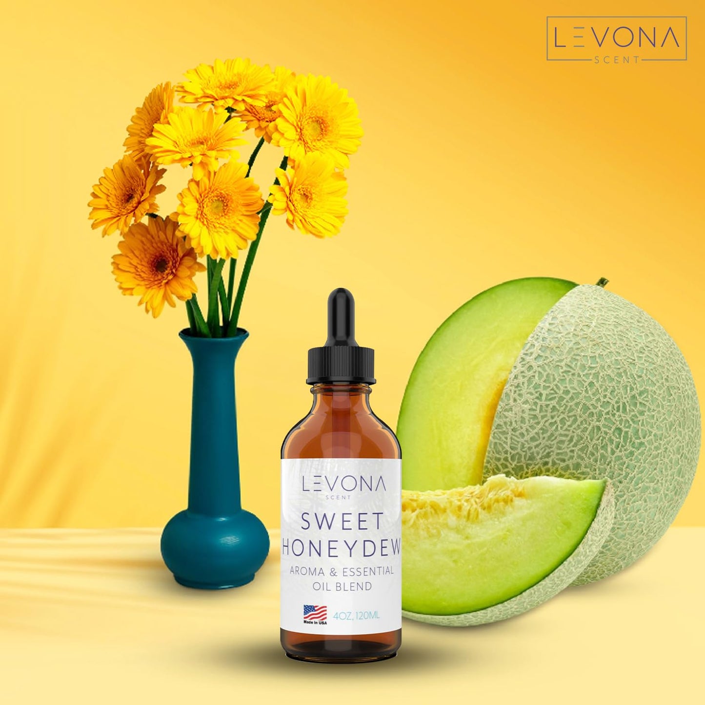 Levona Scent Oil Diffuser Essential Oils: Sweet Honeydew – 120 Ml | Luxury Home Fragrance