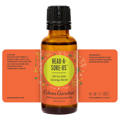 Head-A-Sore-Us Essential Oil Blend – 100% Pure, Premium Grade (30 ml) | Edens Garden