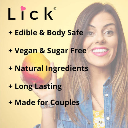 Lick Mango Bliss Massage Oil for Couples – Tropical Date Night Oil, 4 fl oz