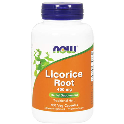 NOW Foods Licorice Root 450mg - 100 VCaps | Herbal Supplement