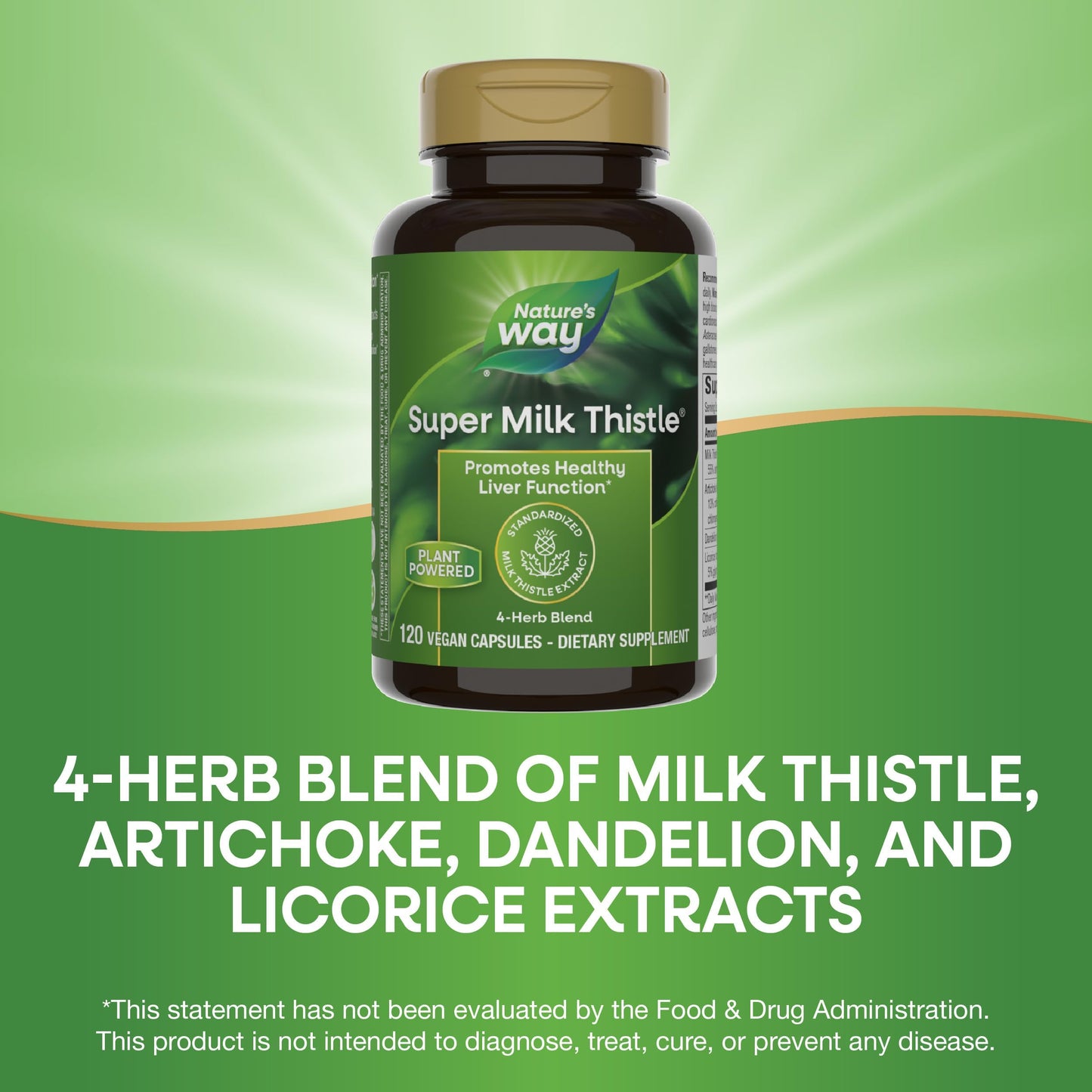 Nature's Way Super Milk Thistle - Liver Support* (Gluten Free) 120 Caps