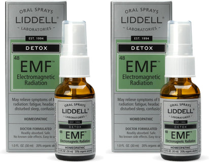Liddell Homeopathic Anti-Tox EMF Relief Spray - 1 oz (Pack of 2) | Made in USA