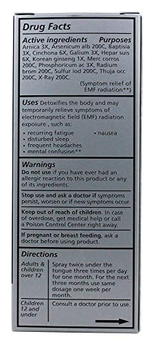 Liddell Homeopathic Anti-Tox EMF Relief Spray - 1 oz (Pack of 2) | Made in USA