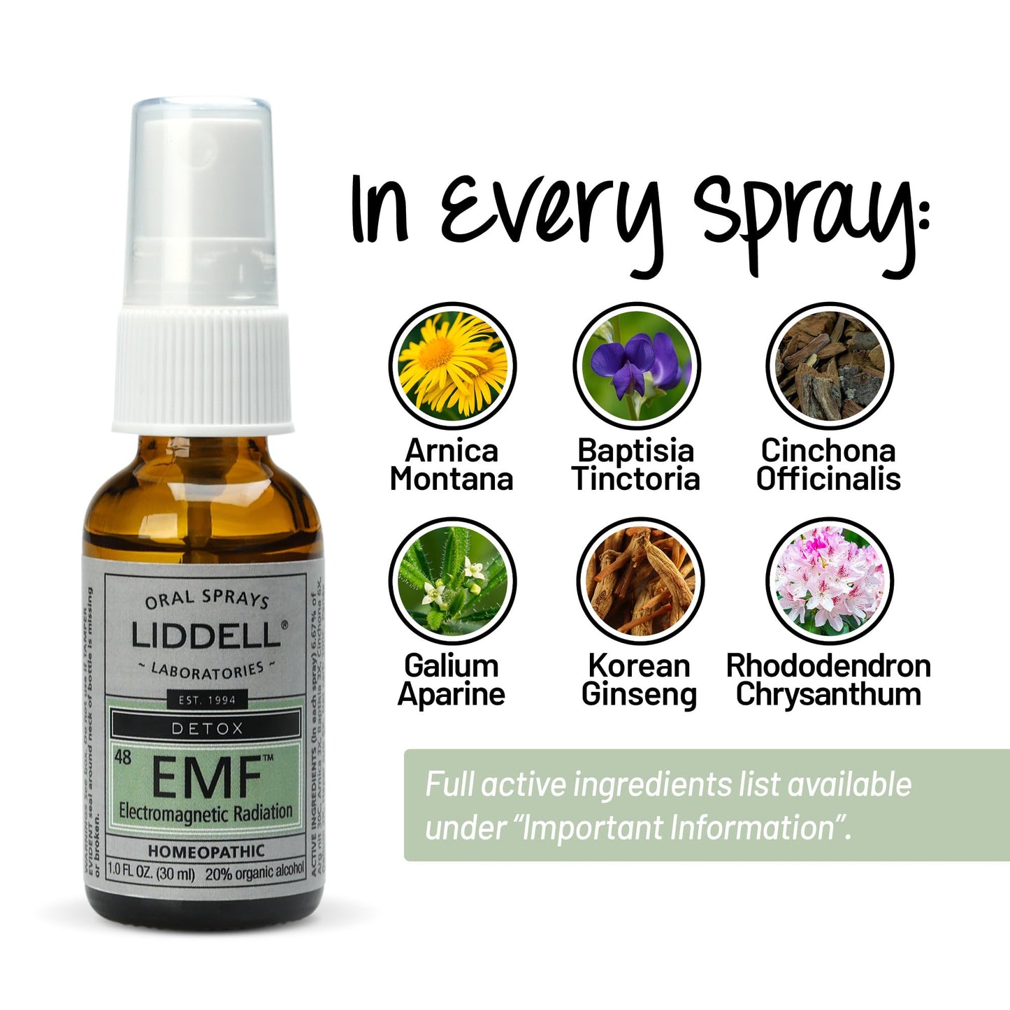 Liddell Homeopathic Anti-Tox EMF Radiation Spray - 1 Ounce