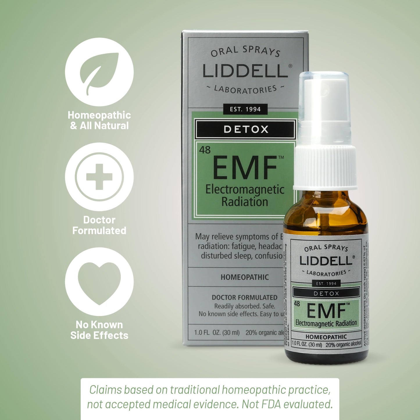 Liddell Homeopathic Anti-Tox EMF Radiation Spray - 1 Ounce