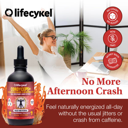 Life Cykel This is It Pack: Chaga, Lion's Mane & Cordyceps – Full-Spectrum Mushroom Extract for Energy, Clarity & Immune Support | Vegan, Non-GMO