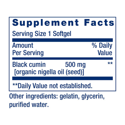 Life Extension Black Cumin Seed Oil – Immune Support & Whole-Body Health, 60 Softgels
